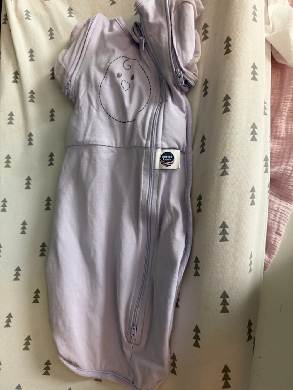 Nested Bean Zen One swaddle Baby Sleep Sack weighted NB Lavender